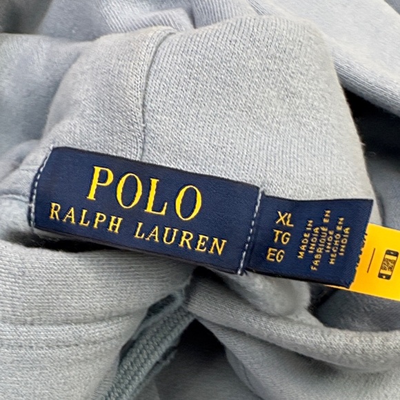 💙 Polo Ralph Lauren Plaid Logo Hoodie – Light Blue – Men’s XL - Picture 4 of 11